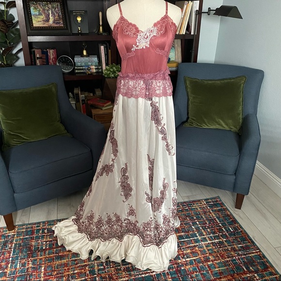 OOAK Vintage Victorian Cottagecore Lingerie Dress Lace - Picture 3 of 7